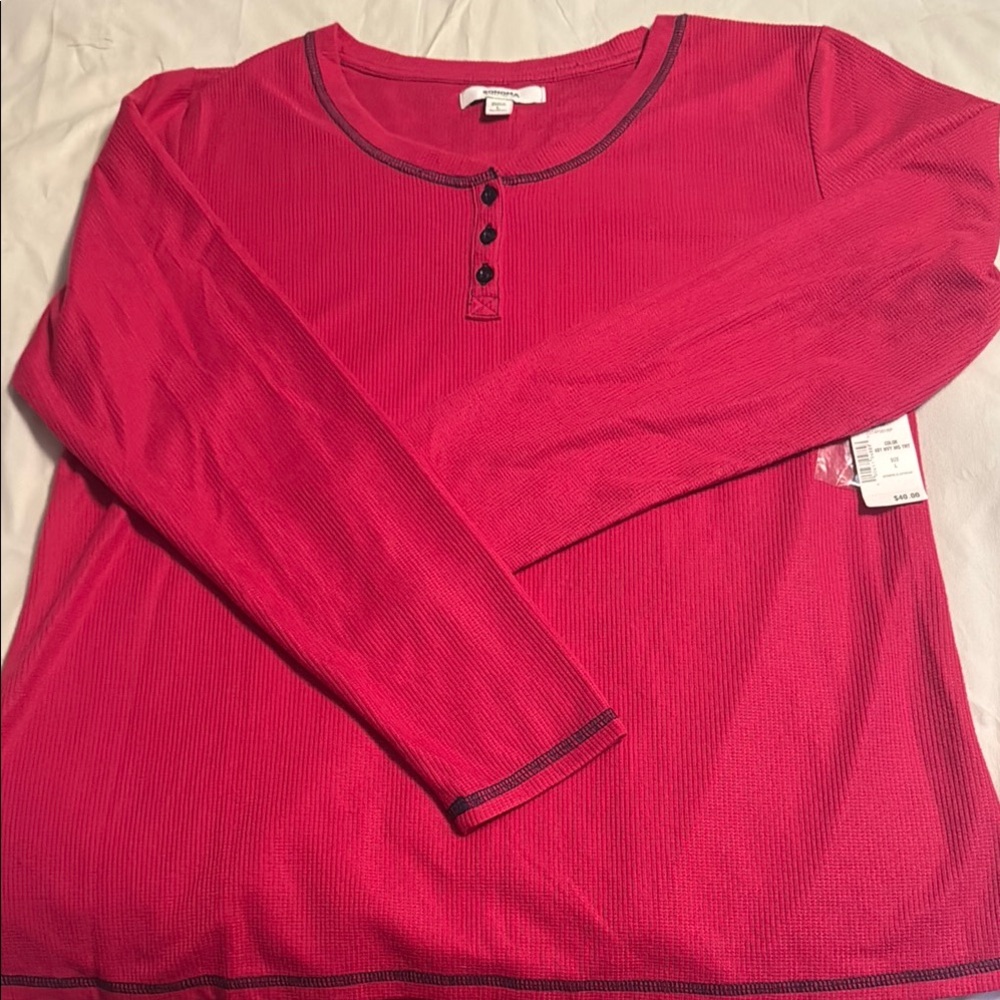 Sonoma Women's Pink/Red Sleepwear Top
